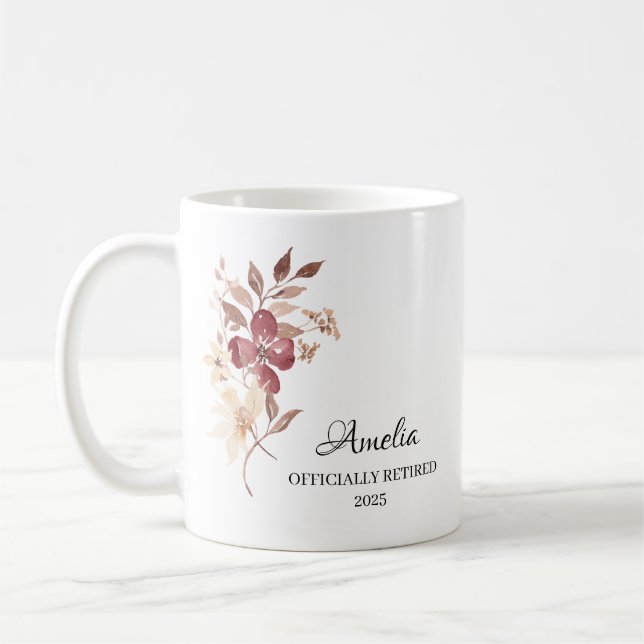 Personalised Happy Retirement Gift  Coffee Mug (Left)