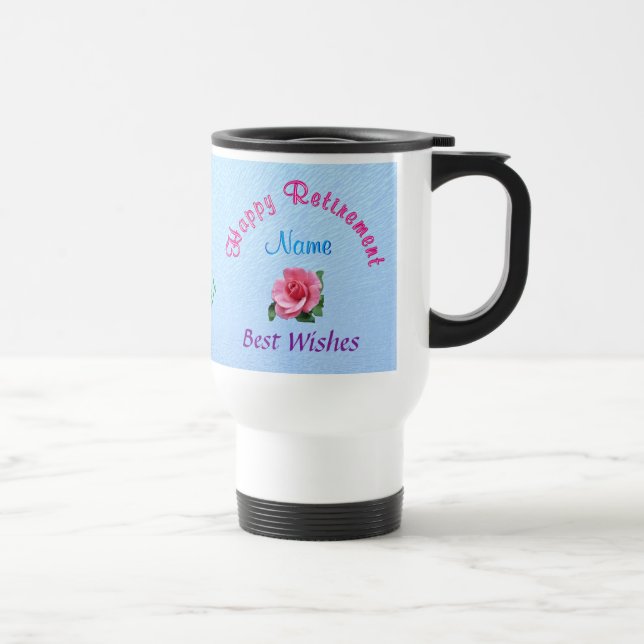Personalised Happy Retirement Gift Ideas for Women Travel Mug (Right)