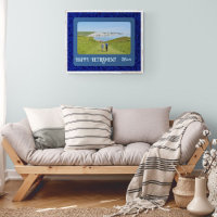 Personalised Happy Retirement Gifts for Mum Blue