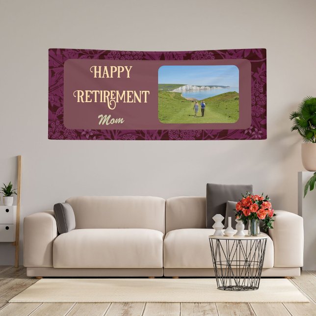 Personalised Happy Retirement Gifts for Mum Red Banner (Creator Uploaded)