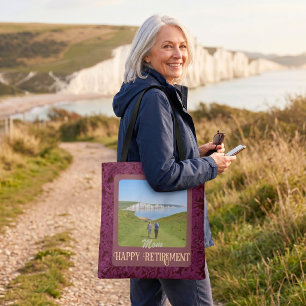 Personalised Happy Retirement Gifts for Mum Red Crossbody Bag
