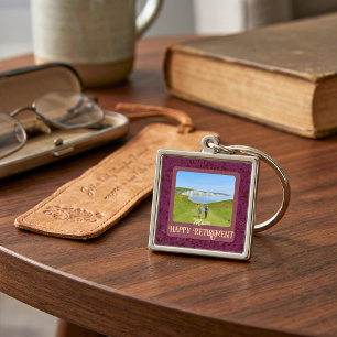 Personalised Happy Retirement Gifts for Mum Red Key Ring