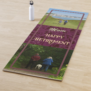 Personalised Happy Retirement Gifts for Mum Red Yoga Mat