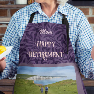 Personalised Happy Retirement Gifts for Mum Violet Apron