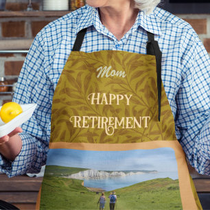 Personalised Happy Retirement Gifts for Mum Yellow Apron