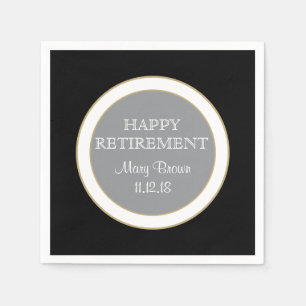 Personalised Happy RETIREMENT paper napkin