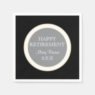 Personalised Happy RETIREMENT  paper napkin
