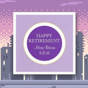 Personalised Happy RETIREMENT paper napkin