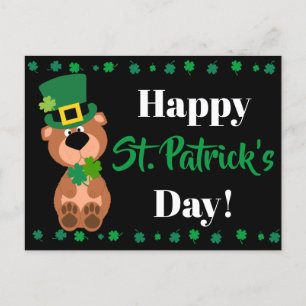 Personalised Happy St Patricks Day Editable Holiday Postcard
