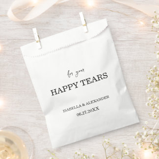 Personalised Happy Tears Wedding Confetti Favours Favour Bag