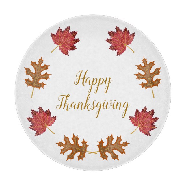 Personalised Happy Thanksgiving Cutting Board (Front)