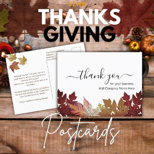 Personalised Happy Thanksgiving Postcard