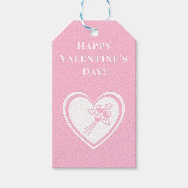 Personalised Happy Valentine's Day Gift Tags  (Front)