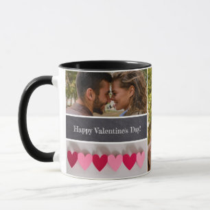 Personalised Happy Valentine's Day Photo Collage Mug