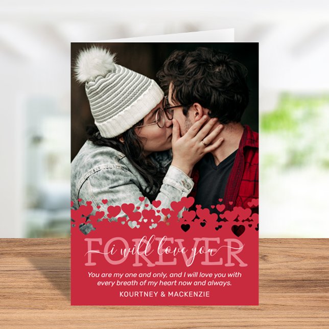 Personalised Happy Valentines Day Photo Holiday Card (Creator Uploaded)