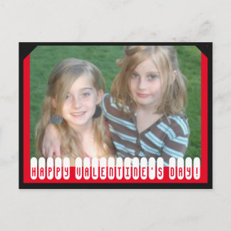 Personalised Happy Valentine's Day Photo Holiday Postcard