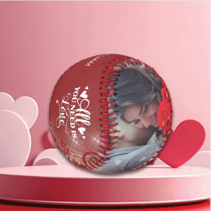 Personalised Happy Valentines's Day Photo Baseball