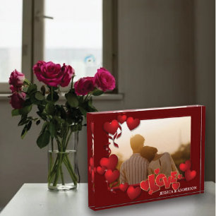Personalised Happy Valentines's Day Photo   Block