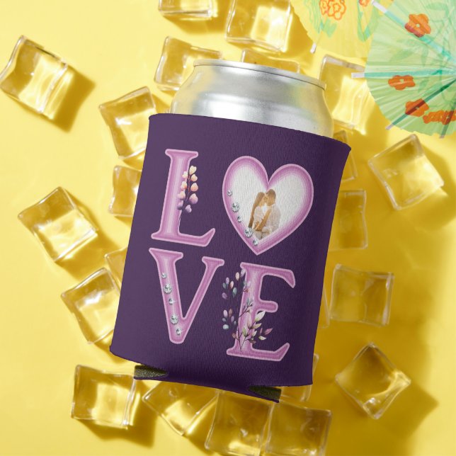 Personalised Happy Valentines's Day Photo  Can Cooler (In Situ Summer)