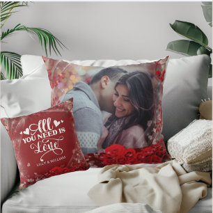 Personalised Happy Valentines's Day Photo Cushion