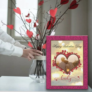 Personalised Happy Valentines's Day Photo Holiday Card