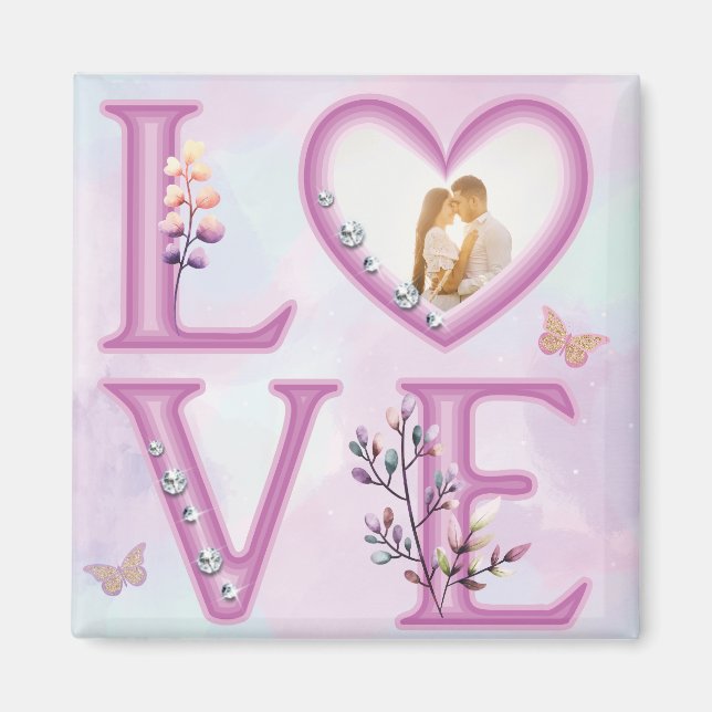Personalised Happy Valentines's Day Photo   Magnet (Front)