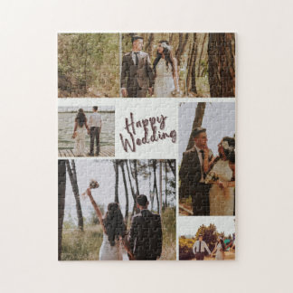 Personalised Happy Wedding Photo Collage Puzzle