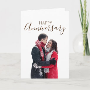 Personalised Happy Winter Anniversary Card