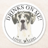Personalised Harlequin Great Dane Wedding