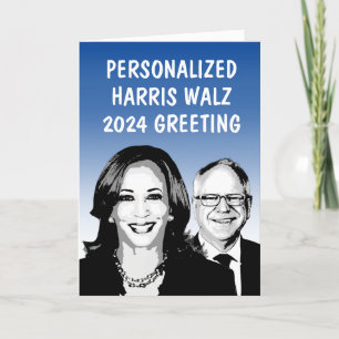 Personalised Harris Walz Greeting Card