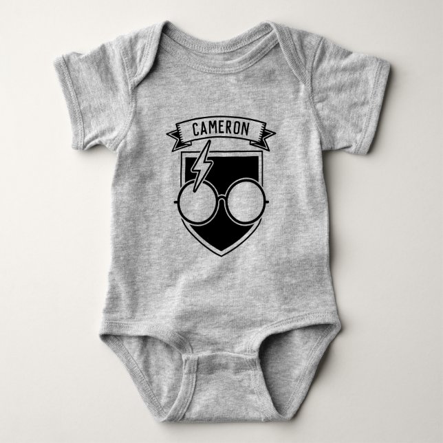 Personalised HARRY POTTER™ Badge Baby Bodysuit (Front)