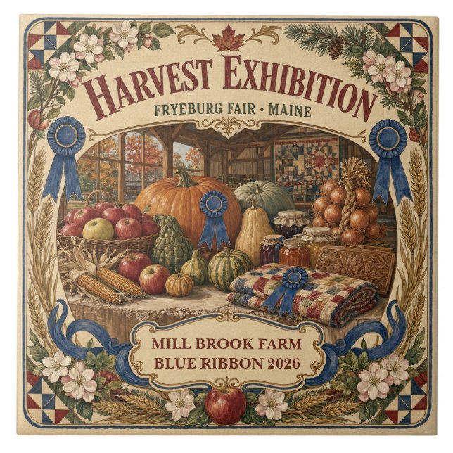 Personalised Harvest Exhibition Fryeburg Fair Main Ceramic Tile (Front)