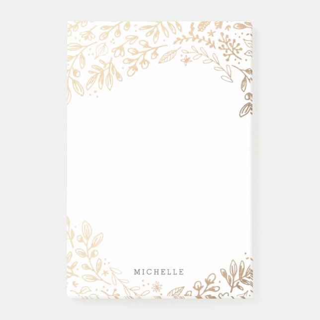 Personalised | Harvest Flowers Post-it Notes (Front)