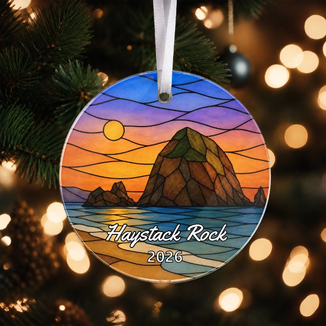 Personalised Haystack Rock Acrylic Ornament, Custo Ornament (Creator Uploaded)