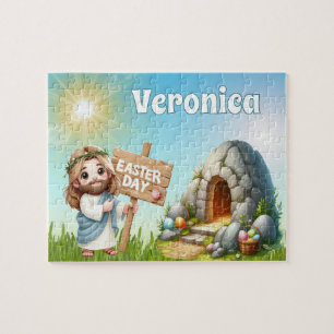 Personalised He Is Risen Easter Jigsaw Puzzle