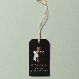 Personalised He Is Risen Happy Easter Gift Tags