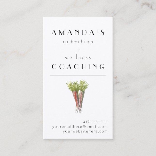 Personalised Health and Wellness Business Card (Front)