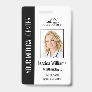 Personalised Healthcare Employee Black ID Badge