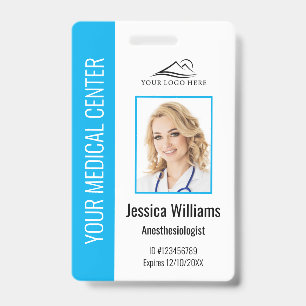 Personalised Healthcare Employee Blue ID Badge