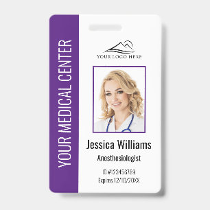 Personalised Healthcare Employee Purple ID Badge