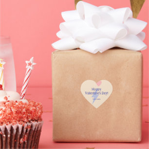 Personalised heart and thunder lightning bolt heart sticker