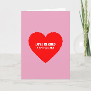 Personalised Heart Christian Valentine's Day Card