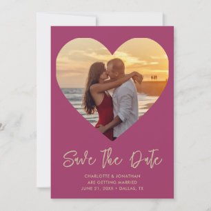 Personalised Heart Cutout Wedding Photo Save The Date