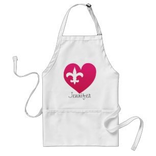 Personalised Heart de Lis apron