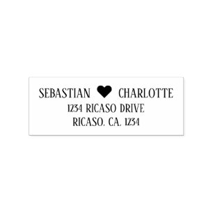 Personalised Heart Detail Rubber Stamp