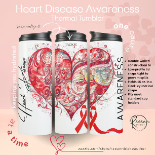Personalised Heart Disease Awareness  Thermal Tumbler