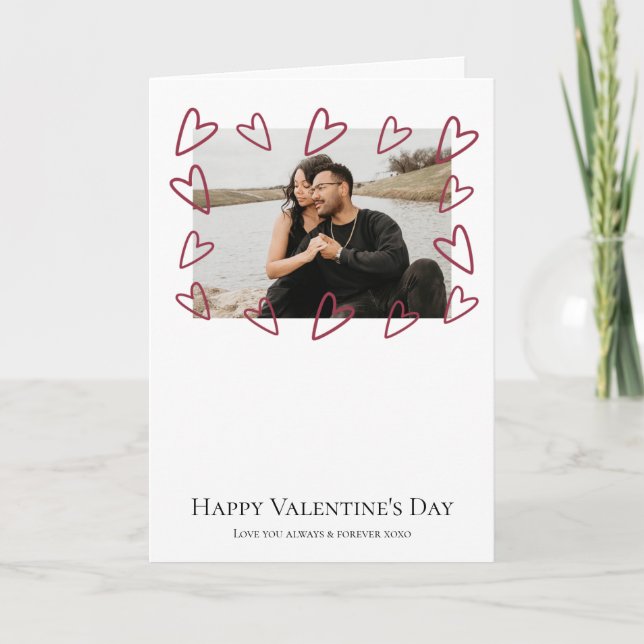 Personalised Heart Frame Photo Template Valentines (Front)