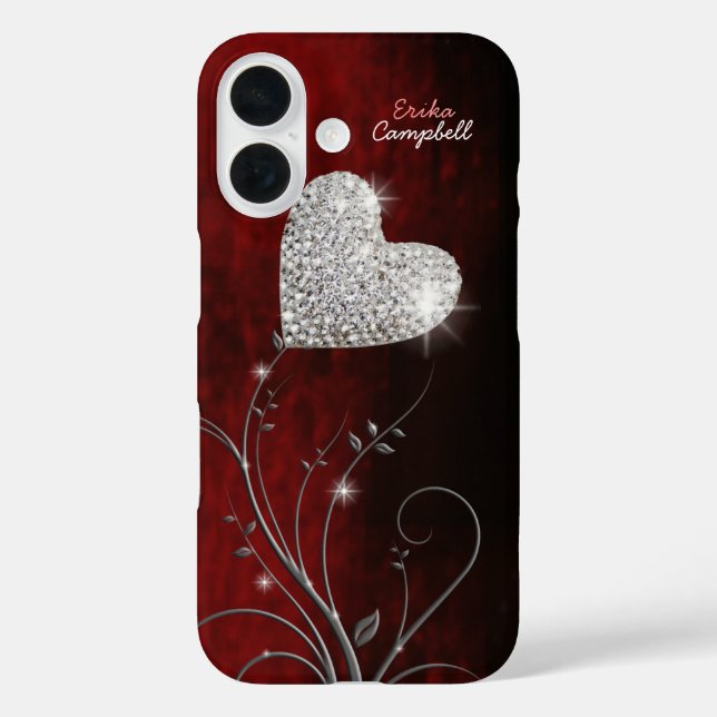 personalised heart girly love Case-Mate iPhone case (Back)