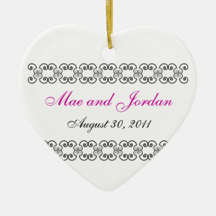 Personalised Heart Keepsake.1 Ceramic Tree Decoration