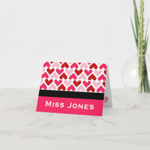 Personalised Heart Note Cards
